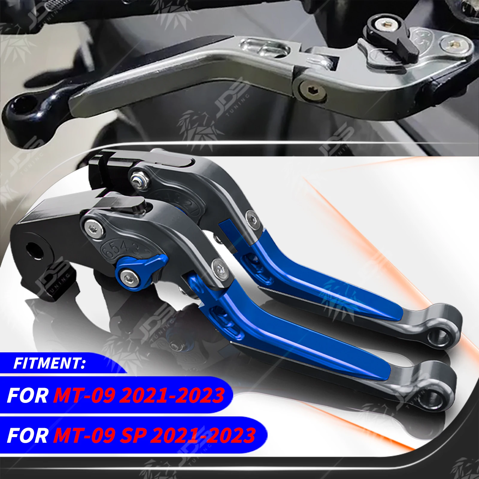 JDSTUNING For Yamaha MT-09/MT09 SP 2021-2023 Clutch Lever Brake Lever Set Adjustable Folding Handle Levers Accessories Parts