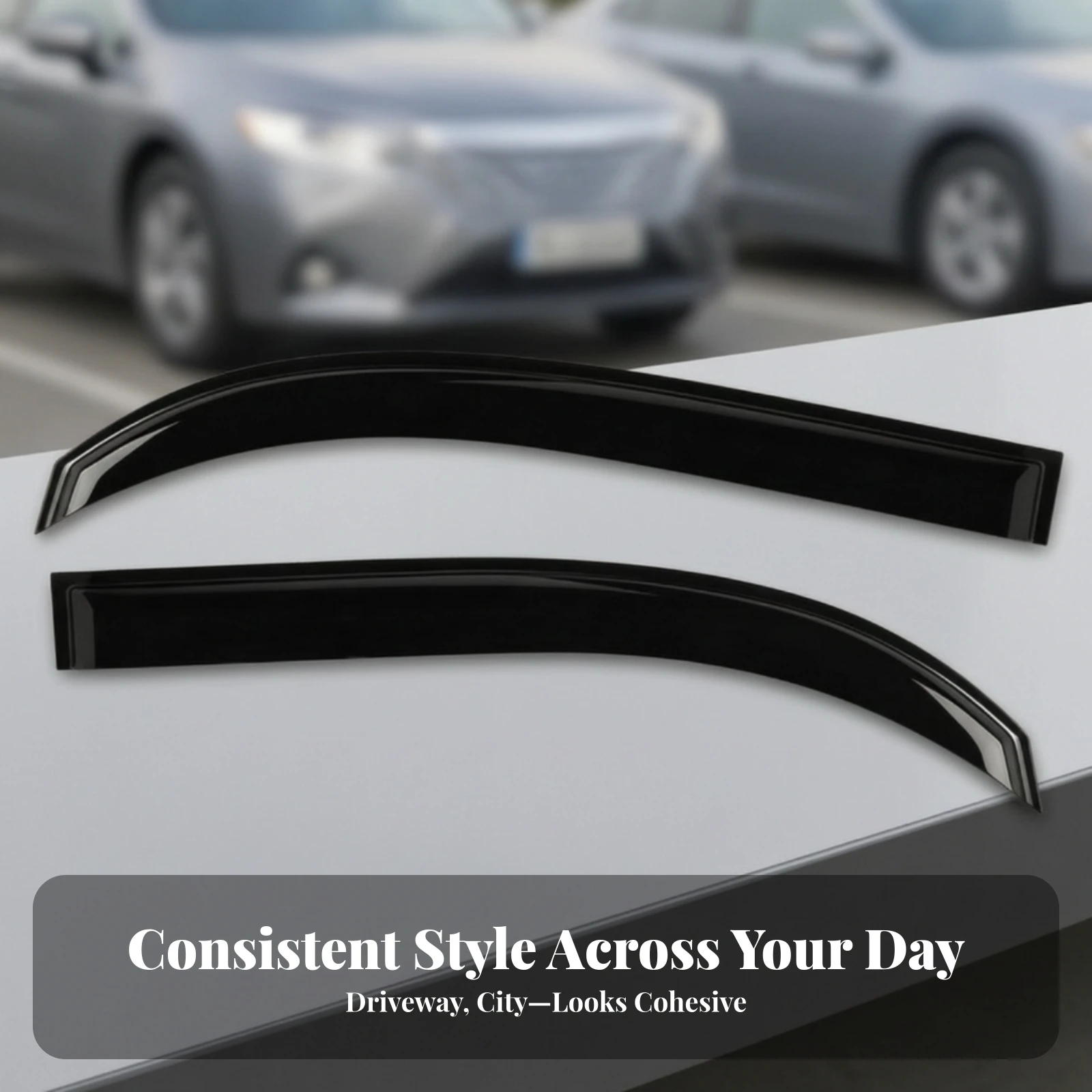 Side Window Rain Guards Sun Glare Reducing Window Rain Visor Car Wash Safe Long-Lasting for Drivers, Rainy Days, Wet Weather