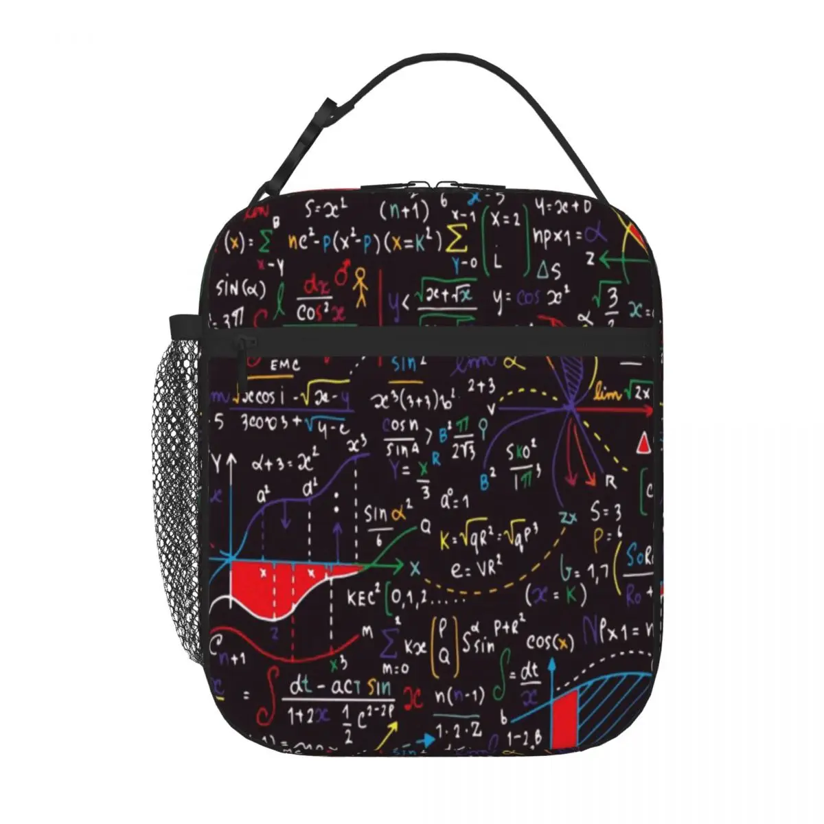 Bestselling Colorful Math Formulas Animal Face Commuter Lunch Bag School Break Time Picnic Lunch Bag