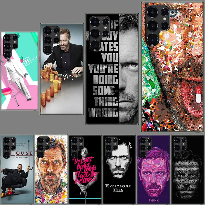 Dr House Phone Case For Samsung Galaxy S24 S23 S21 S20 FE S22 S26 Ultra S25 Edge S10 Plus Cover Clear TPU Capa Shell Coque Shock