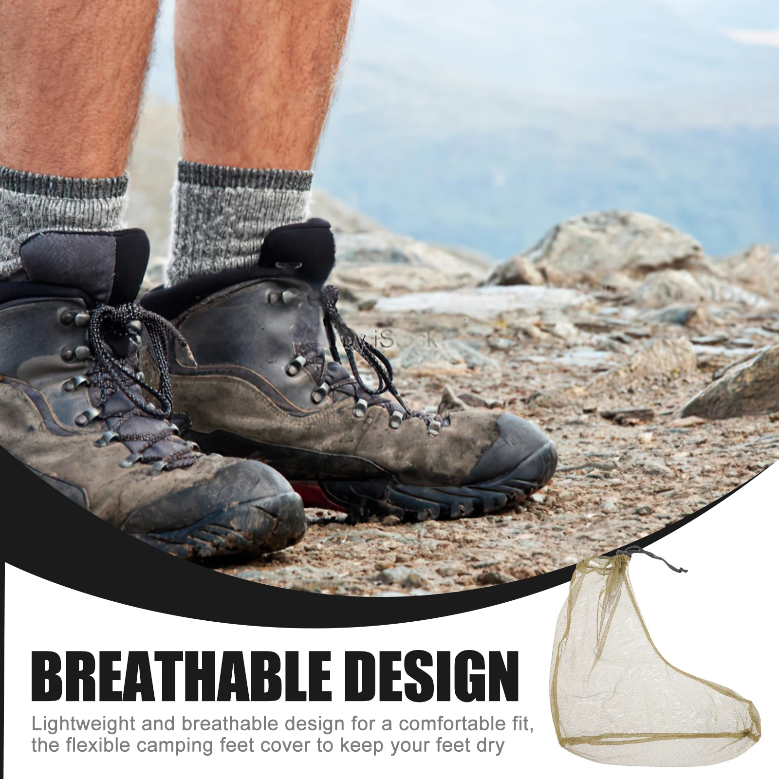 

Outdoor Anti mosquito Feet Cover Military Green Camouflage Mesh Non Slip Socks for Camping Hiking Fishing Boot Covers Park