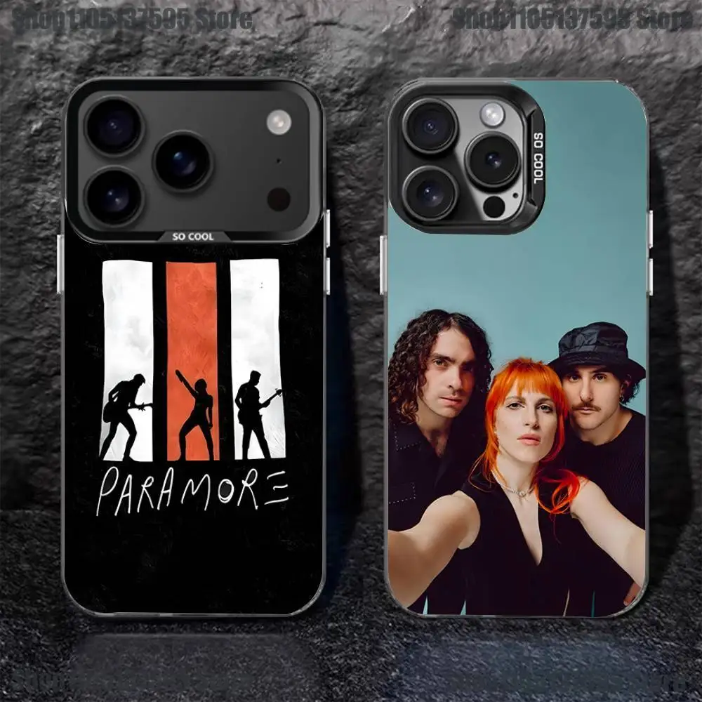 

P-ParamoreS Band Phone Case For iPhone 17,16,15,14,13,12,11,Pro,XS,Max,Plus,Mini,SE4,E Black Matte Shockproof Cover