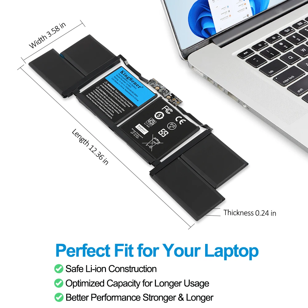 KingSener A1953 Laptop Battery for Apple MacBook Pro 15\