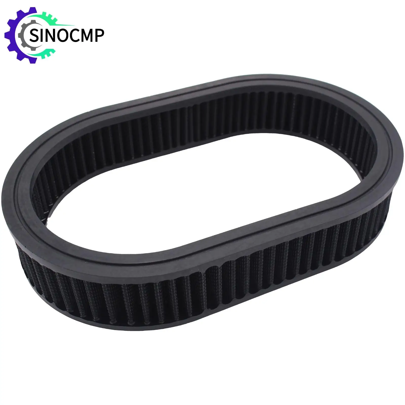 

SI-AT20050-BK 12"x2 Oval Washable Reusable Air Cleaner Filter for SBC BBC Chevy 350 454 GMC Olds Cadillac Pontiac Buick Ford