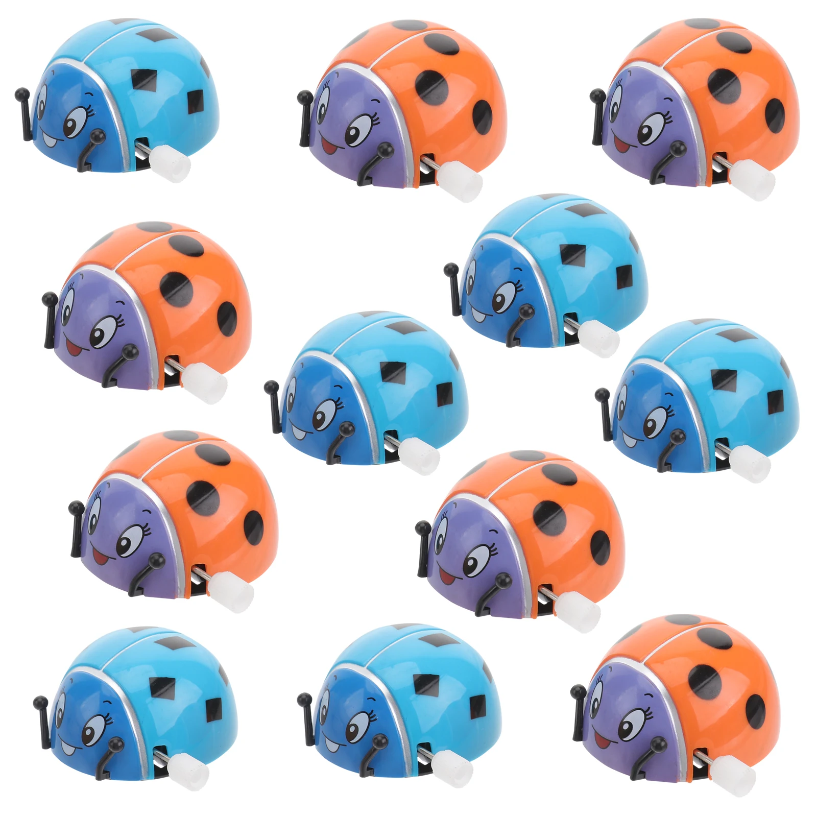 

12pcs Wind-Up Beetle Fun Cartoon Animal Clockwork Kids Gift Educational Spring Parent-Child Play Party Favors Random Color