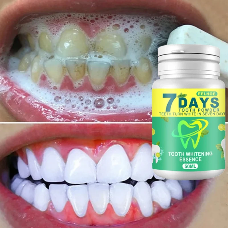 5 Day Teeth Whitening Powder Remove Plaque Stains Toothpaste Deep Cleaning Fresh Breath Oral Hygiene Dentally Tools Teeth Care