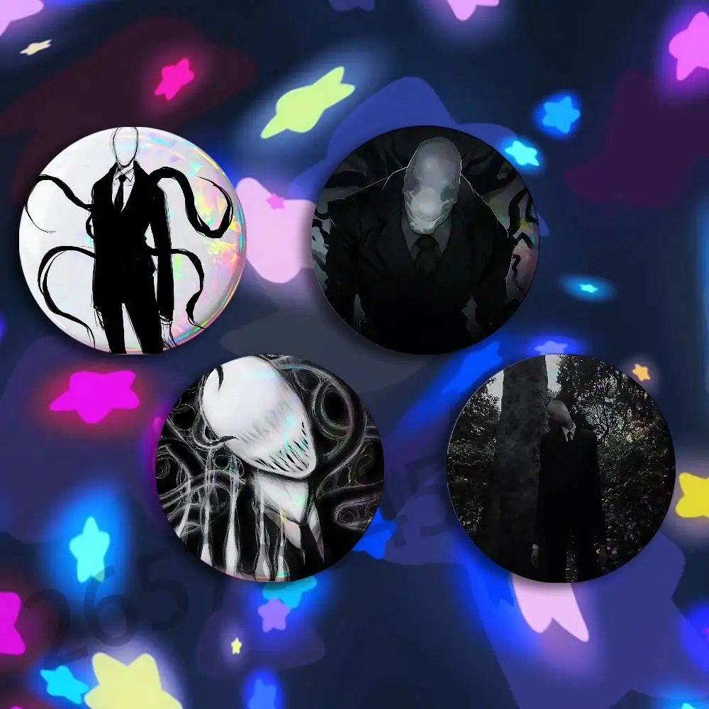 S-Slenderman Creepypasta Badges 25 32 44 58 75 mm Round Customizable Wholesale Fan goods Self-made fan freebies TH