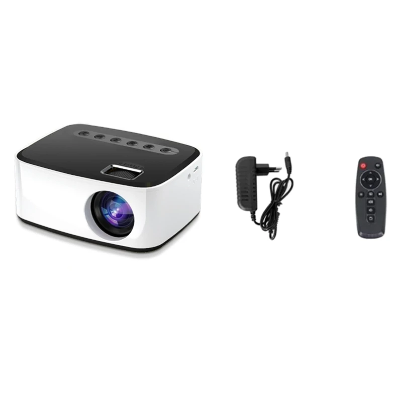 

Projector LED 1080P Same-Screen Version Wireless Mobile Phone MINI Projector Portable Home Theater Video Player, Durable EU Plug