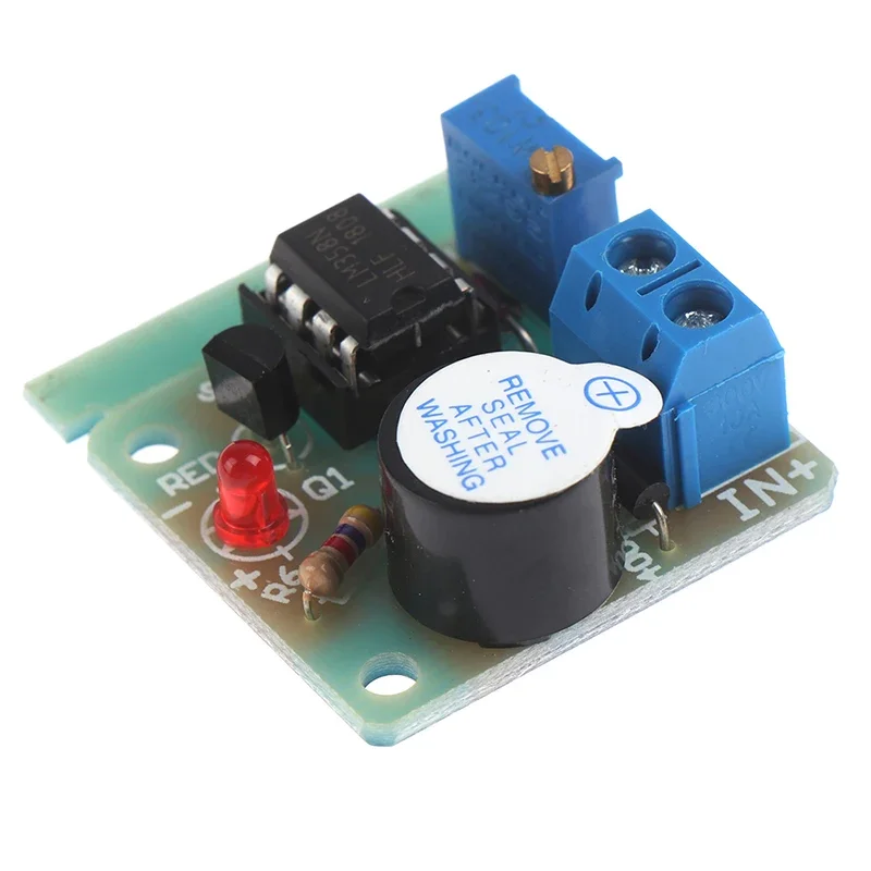1Pcs Anti Over Discharge Low Voltage Protection Module Audible Alarm Buzzer 9V 12V