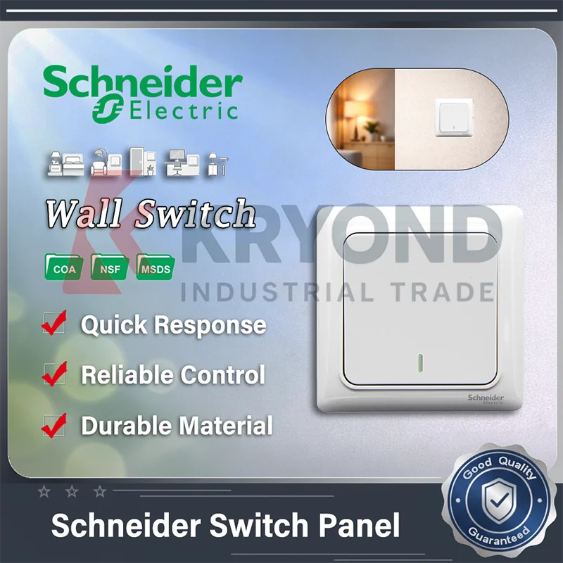 

Выключатель света Schneider Electric на 3 клавиши, 1 направление, настенный, 86 мм, с рамкой, для домашнего освещения, белый, оригинальный продукт