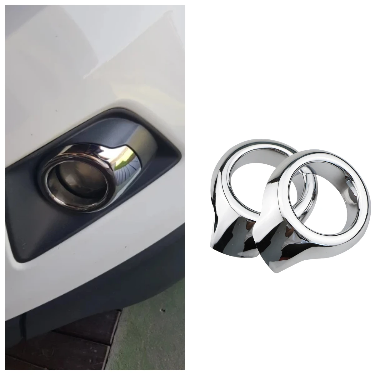 ABS Chrome Car Head Fog Lamp Cover Lights Trim Sticker for Ford Ecosport 2013 2014 2015 2016 2017 Car Accessories