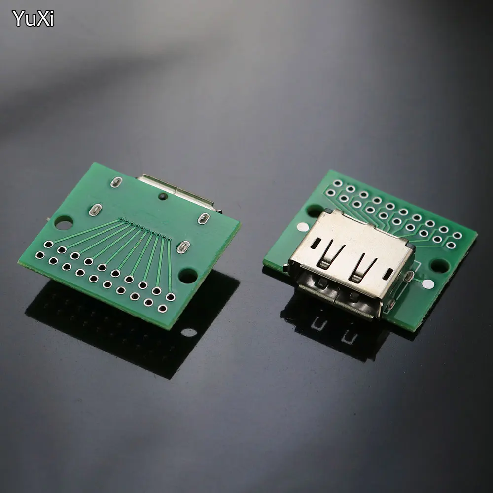 Display Port Female Test Board Socket Jack DP Female Test Board HDMI-Compatible 20P HD Female Adapter Board with Green PCB Board