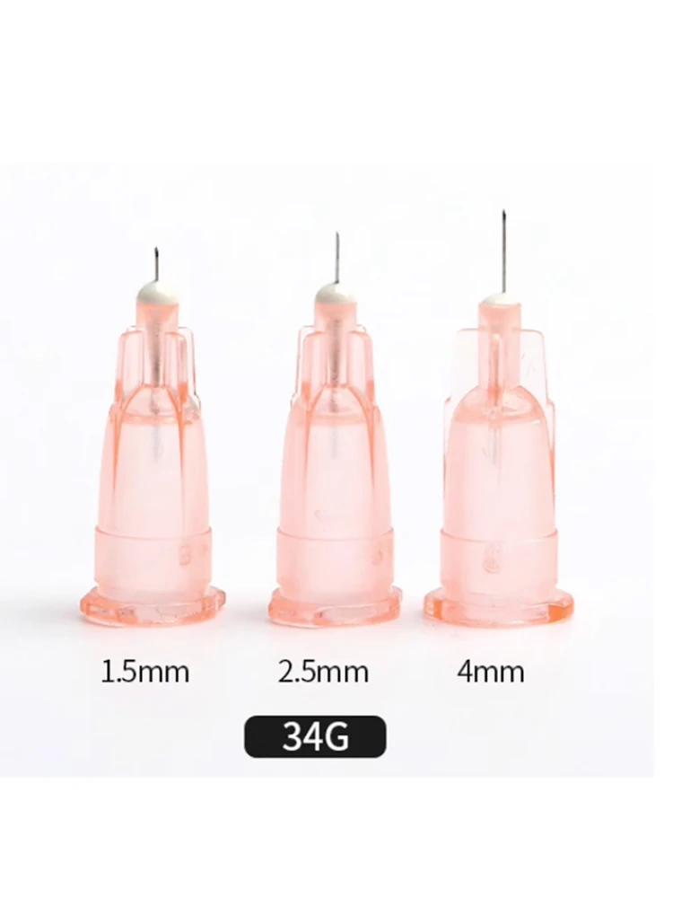 100pcs/box Disposable Painless Neeldle 34G 1.5mm 2.5mm 4mm Eyelid Neck Small needle Individual Packaged Sterile skin Tattoo