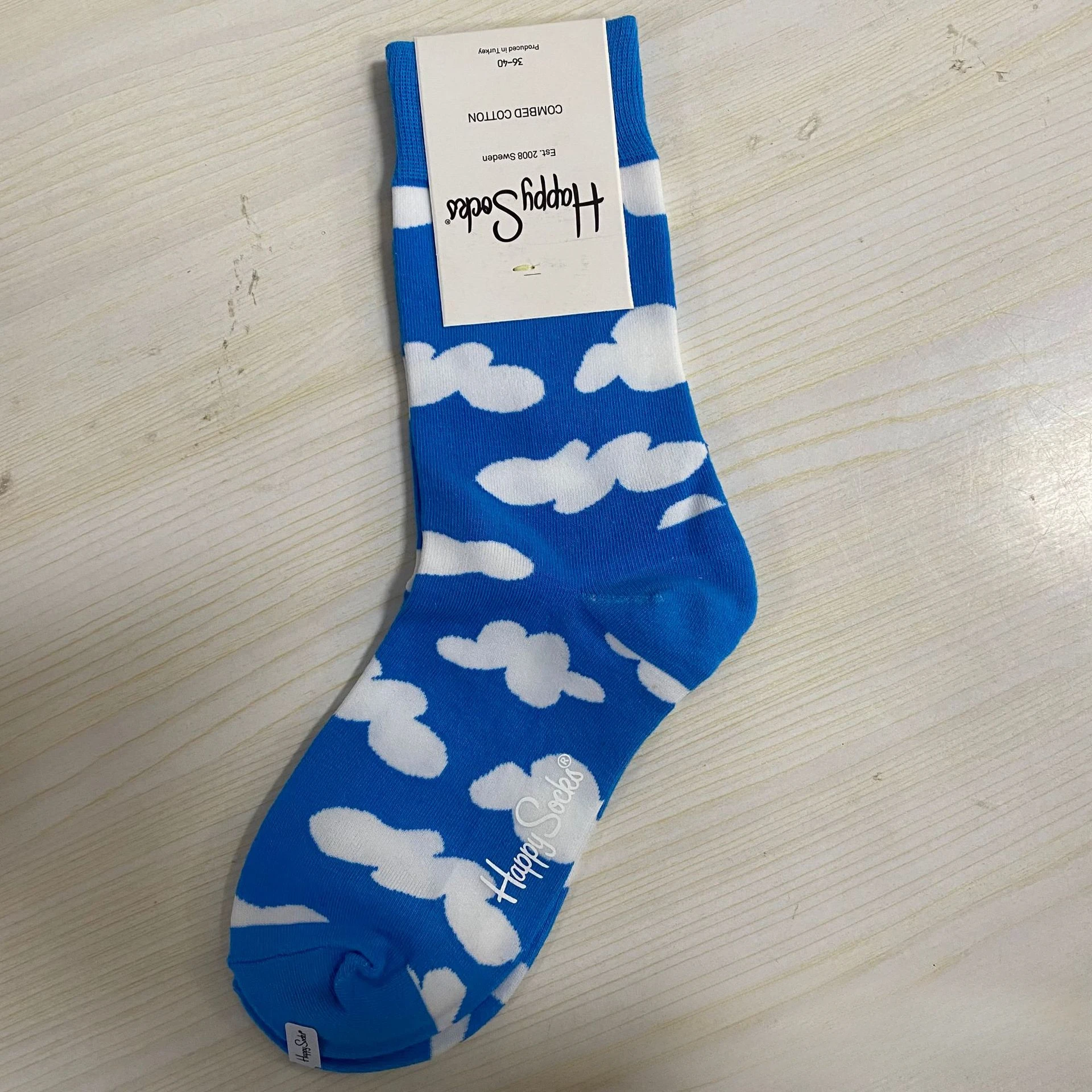 Happy Socks Crew Socks novità fantasia cotone traspirante donna uomo Unisex