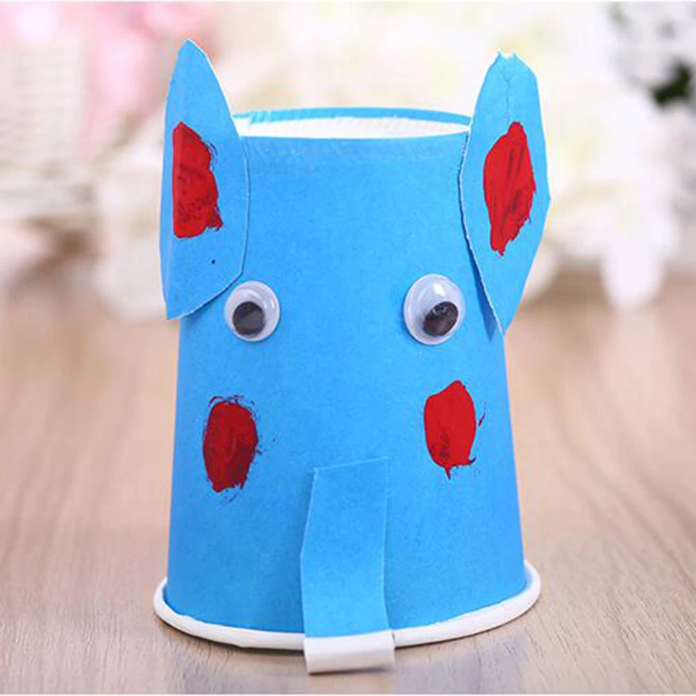 

100 Pcs Colored Paper Cups DIY Crafts for Kids Party Disposable Random Colorful
