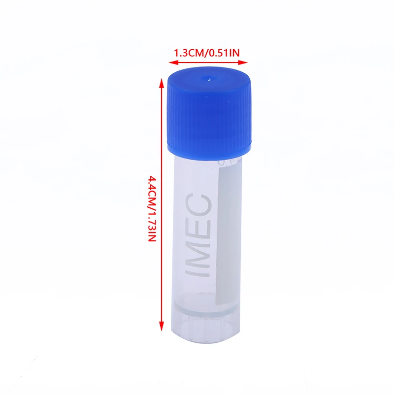 50Pcs 1.8ml(2ml) Plastic Graduated Cryovial Plastic Test Tube Freezing Tube Sample Cold Storage Tubes With Screw Cap