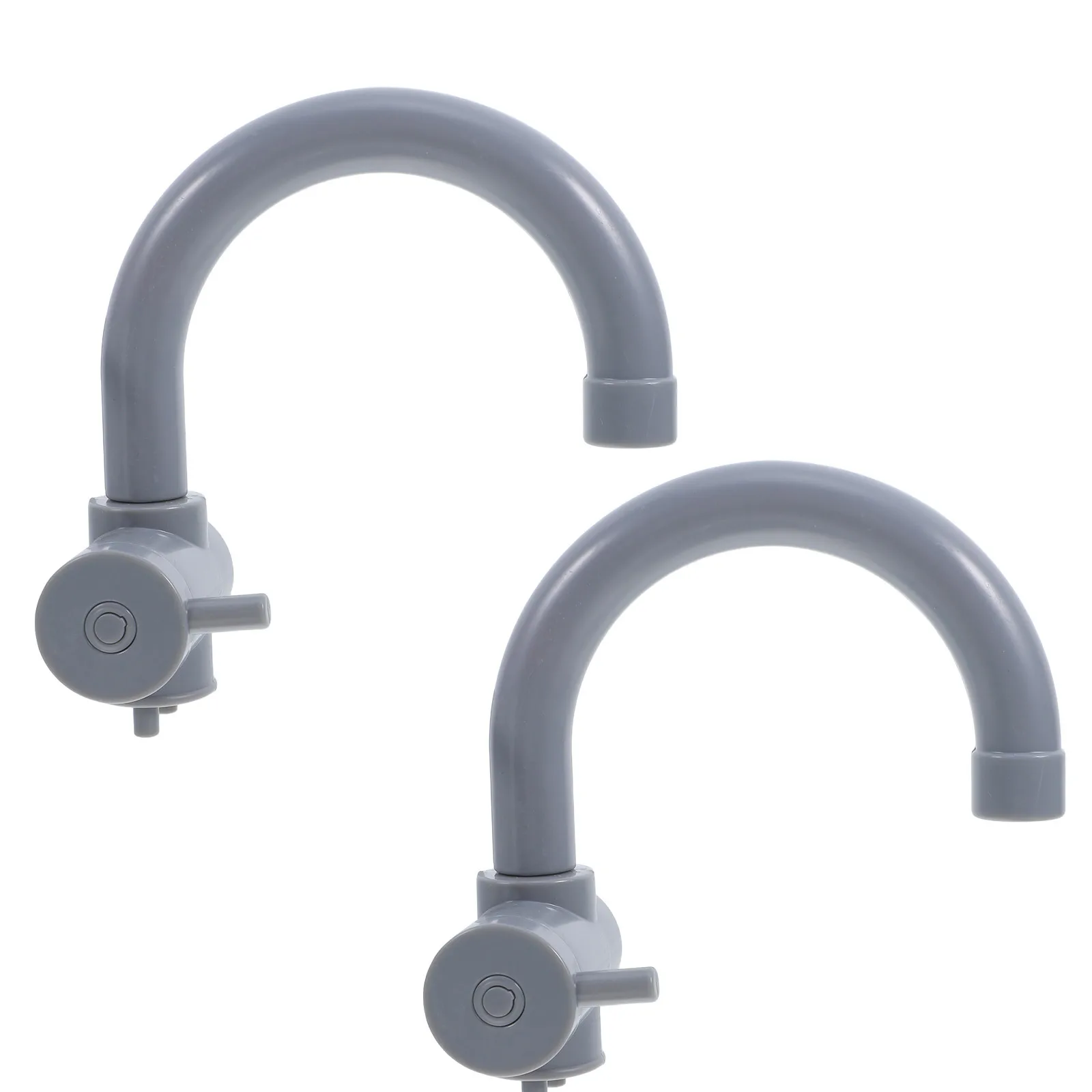 2Pcs Play Kitchen Faucet: Sturdy Plastic Pretend Sink Attachment for Indoor Outdoor Use, Children's Role Playing Accessories