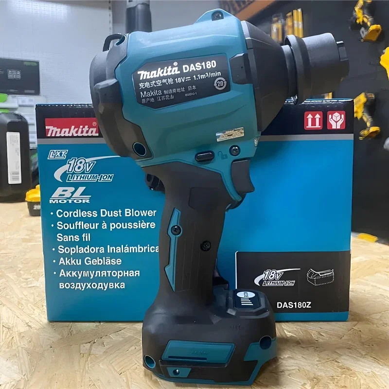 100% originale Makita 6Ah per batteria Makita 18V DAS180 Soffiatore d'aria brushless senza fili con pistola per rimozione polvere e ugello, macchina multifunzione 18V per la pulizia e il gonfiaggio