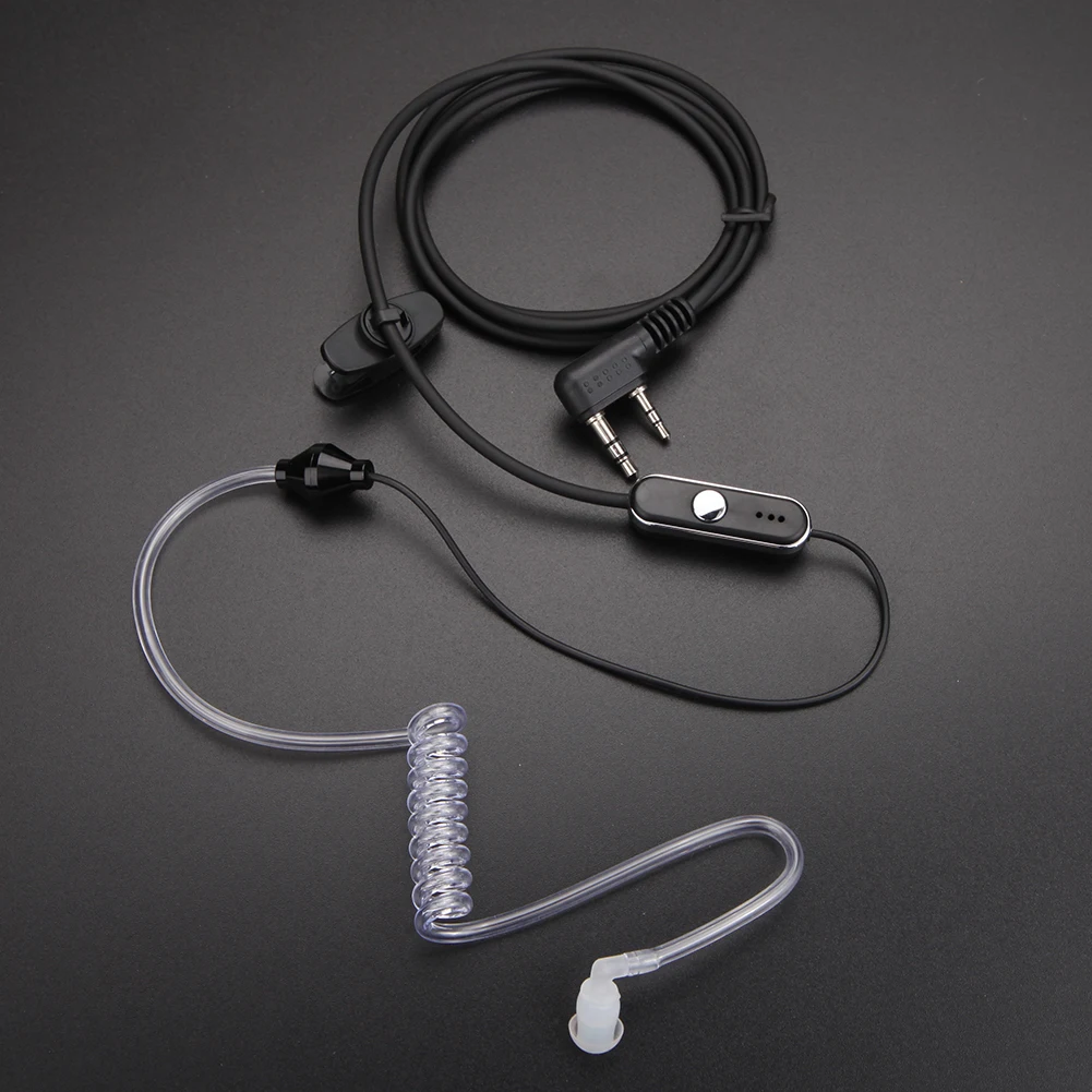 Praktische Walkie Talkie Oortelefoon Headset 2-pins Akoestische Buis Oortelefoon Walkie Talkie Headset PTT MICROFOON voor Baofeng Retevis Radio's