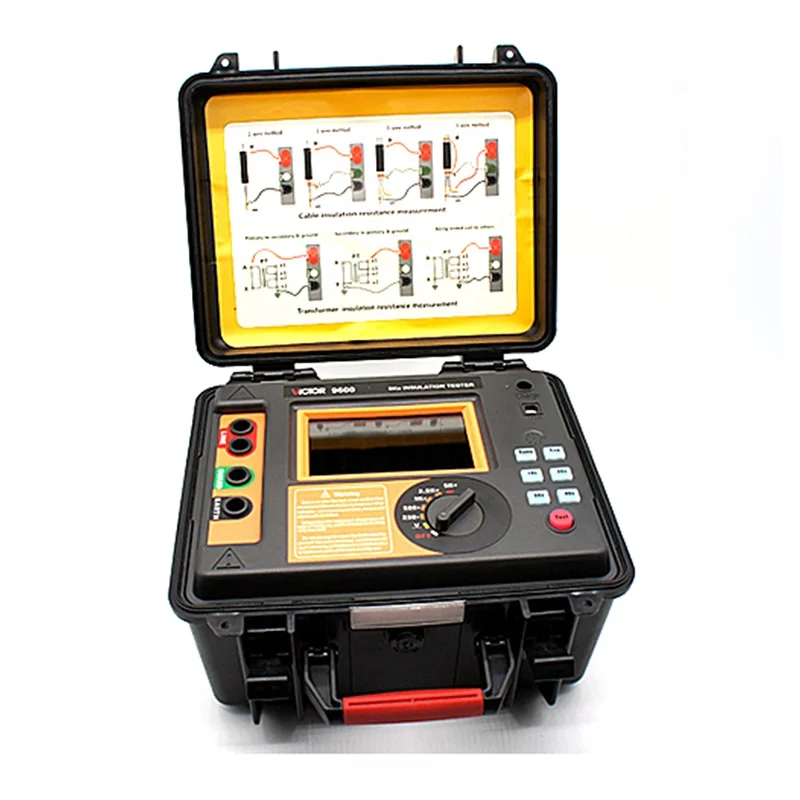 VICTOR 9600 Intelligent 5KV Digital High Voltage Megohmmeter Insulation Resistance Meter Tester Digital Insulation Tester