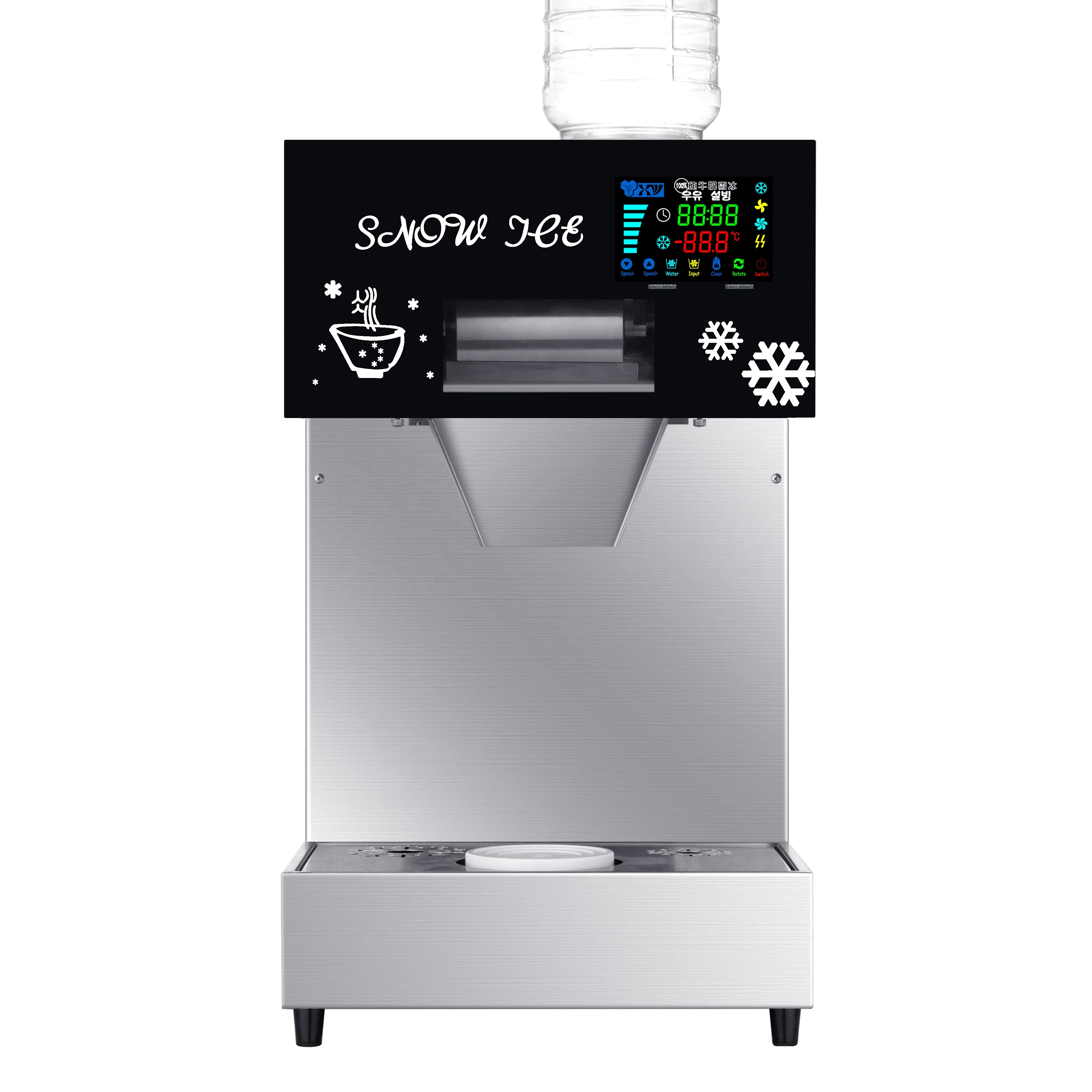 Commercial Korean Kakigori Bingsu Ice Maker Machine Snowflake Ice Shaved Making Machine With Pump And Motor Core Components