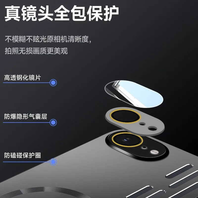Metalowe etui na telefon iPhone 17E z funkcją rozpraszania ciepła, wykonane ze stopu aluminium, twarde, odporne na wstrząsy, z bumperem. — zdjęcie produktu 3