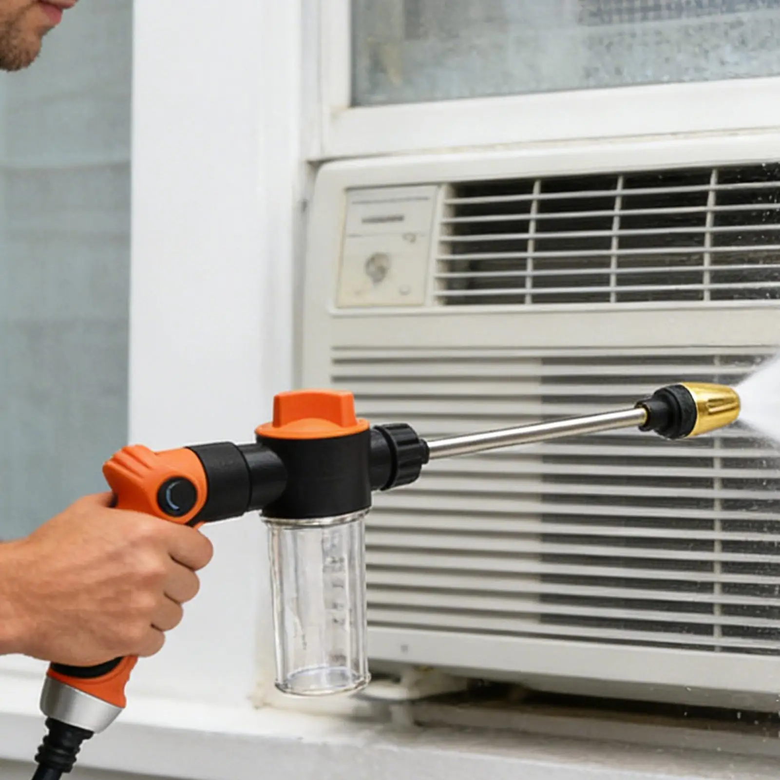 

Насадка для садового шланга, сверхмощная, регулируемая, с мощным распылением, для мойки автомобилей, полива растений