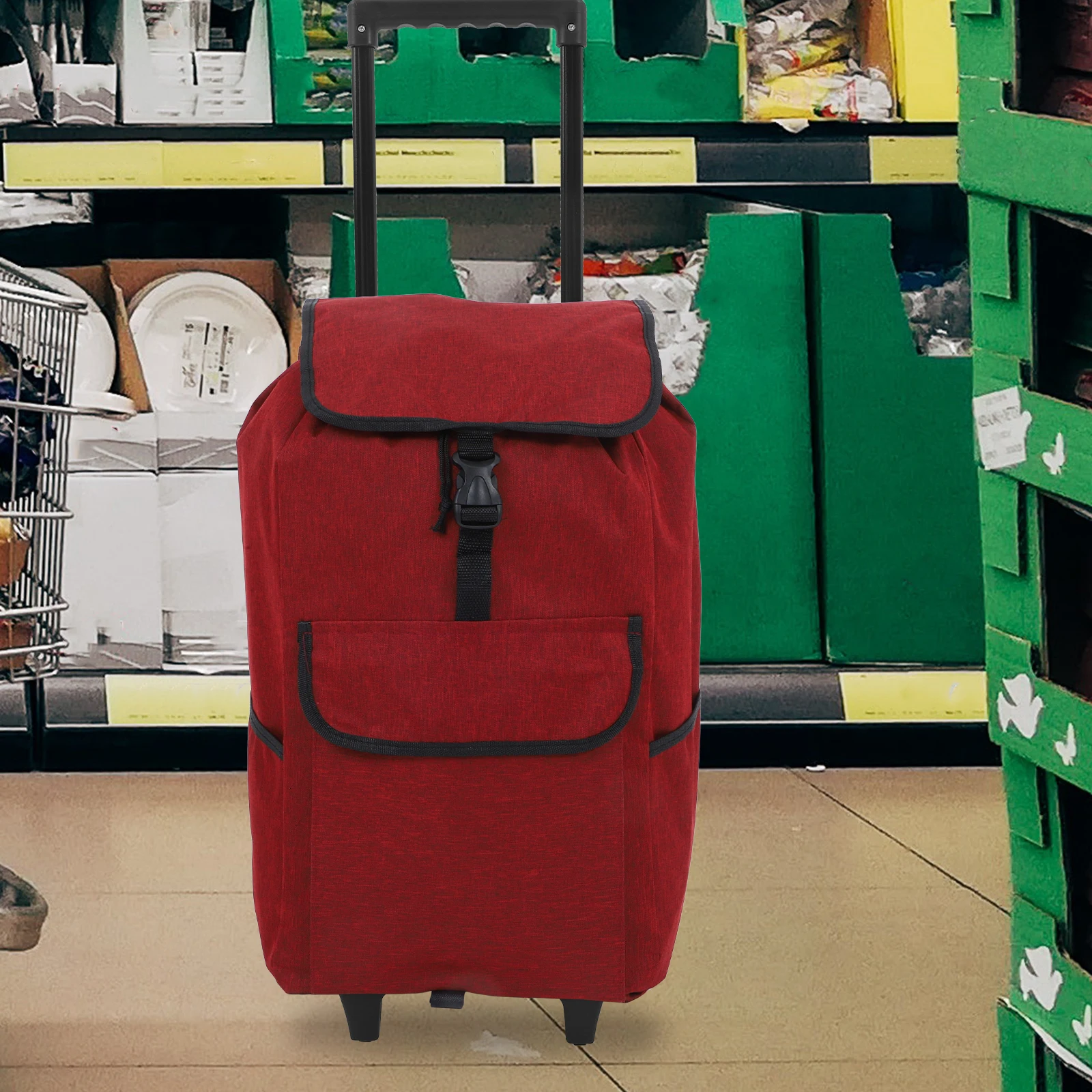 

Trolley Shopping Cart Replacement Reusable Oxford Grocery Bags Household Thick Fabric Waterproof Spare Bag Collapsible Grocery