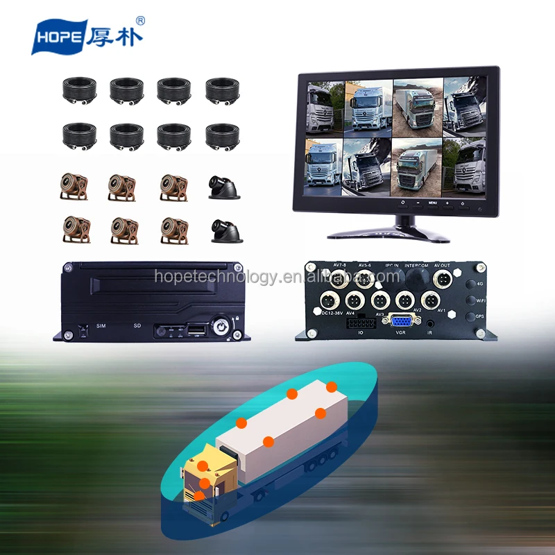 8CH HDD SDD MDVR CCTV Monitoring Security Driving System School Bus Mobile DVR