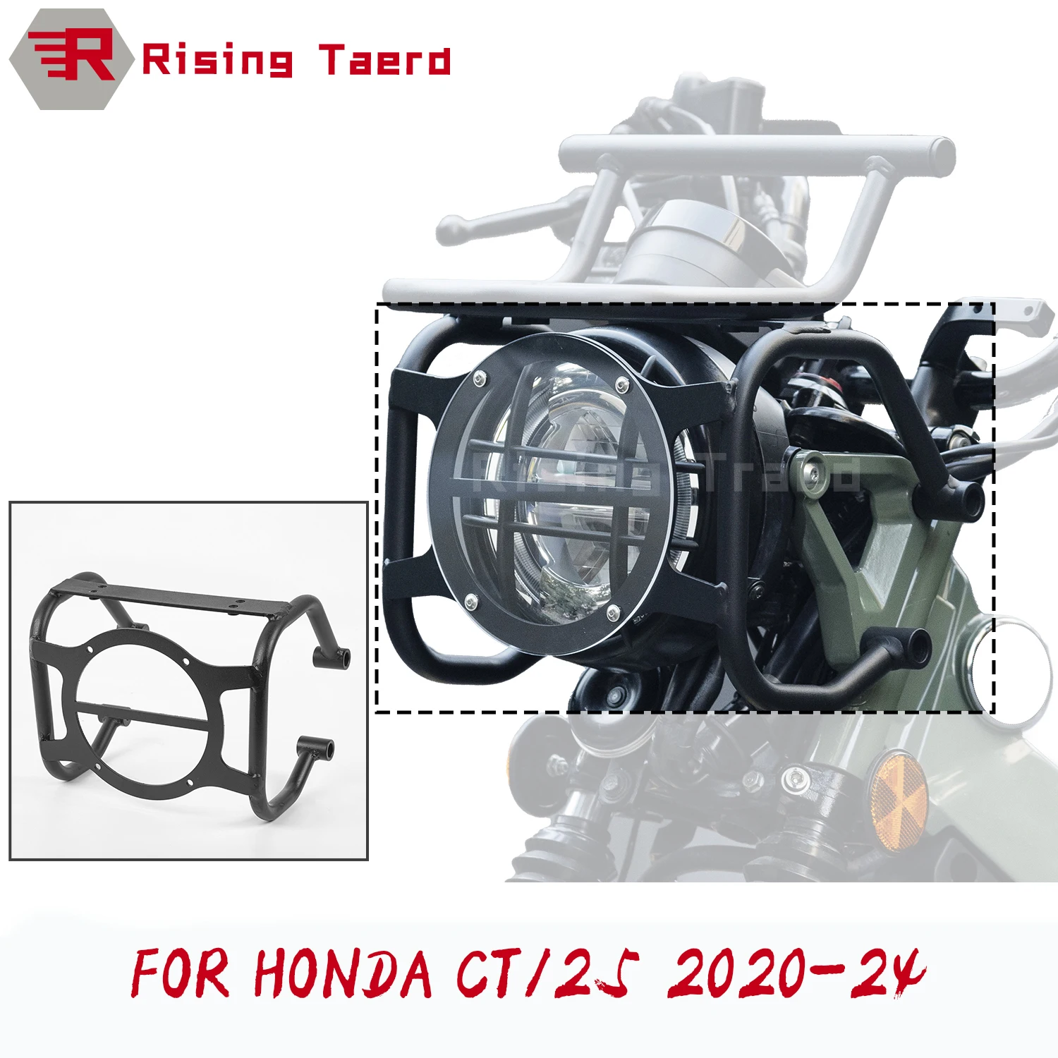 Motorcycle Headlight Guard Head Light Shield Screen Lens Cover For Honda CT125 Trail125 Hunter Cub 125 2020 2021 2022 2023 2024