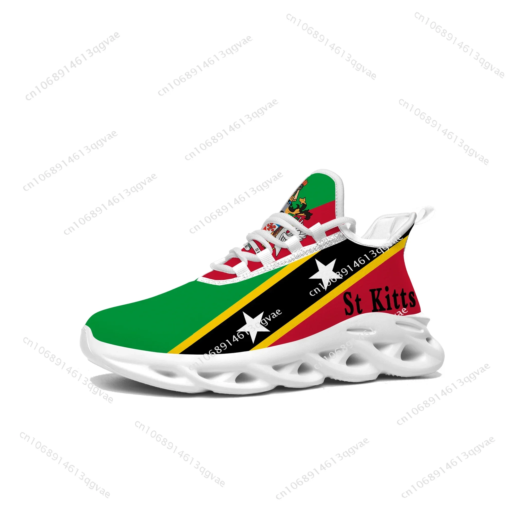 St Kitts and Nevis Flag Flats Sneakers Mens Womens Sports Running High Quality Sneaker Lace Up Mesh Footwear Tailor-made Shoe