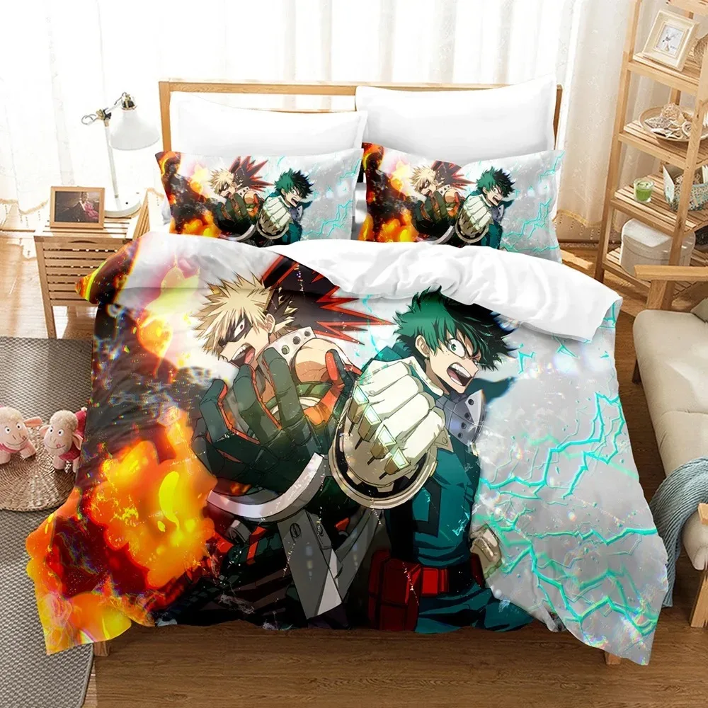 Anime My Hero Academia 3D Printed Bedding Set Cartoon Duvet Cover Pillowcases Comforter Bedding Set Bedclothes Home Textiles