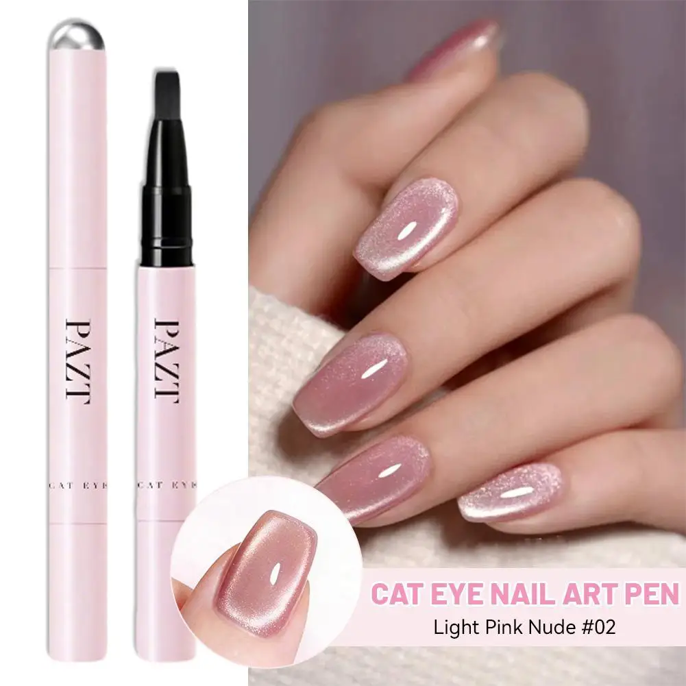 1/2Pcs Multifunctional 7-in-1 Nail Care Pen Cat Eye Gel Polish Pen Easy Application Long-Lasting Nail Art Kit for Home DIY