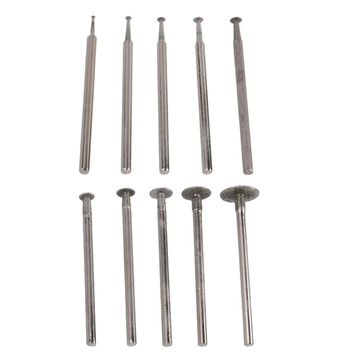 X16A Hot 10pcs T Shape Burr - 3/32Inch Shank Mini Channel Cutting Burs Mounted Stone Carving Bits