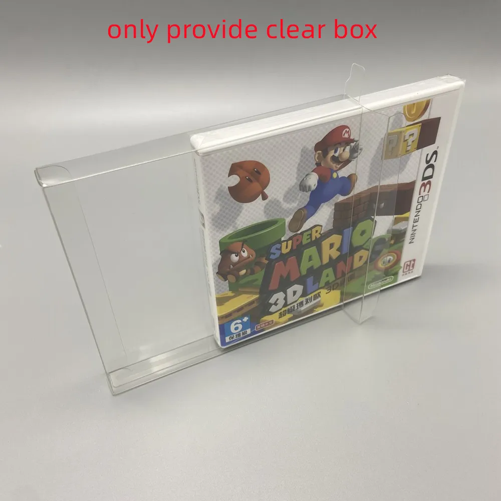 100pcs High Quality PET Protective Box For 3DS Game Collection Display US/JP Version