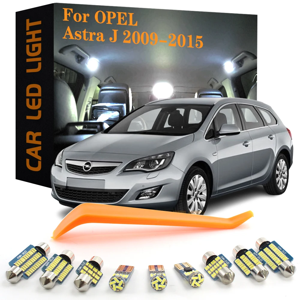 

13pcs Canbus Car Accessories LED Interior Lights For Opel Astra J 2009 2010 2011 2012 2013 2014 2015 No Error Auto Lamp Bulb Kit