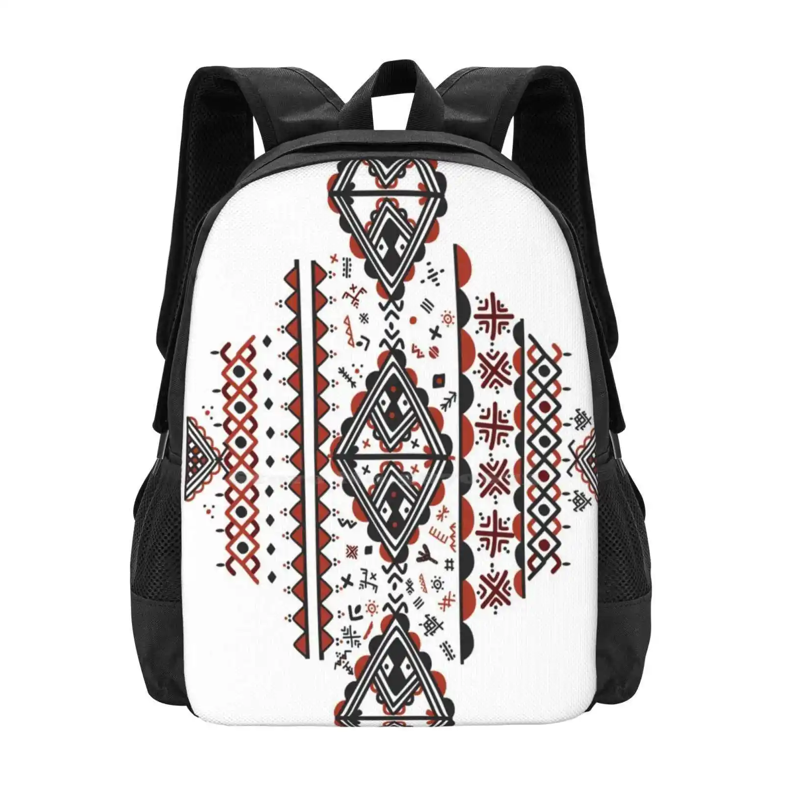 Kabyle Amazigh Pattern New Arrivals Unisex Bags Student Bag Backpack Tifinagh Z Amazigh Jsk Matoub Amazigh Jewelry Sport Africa