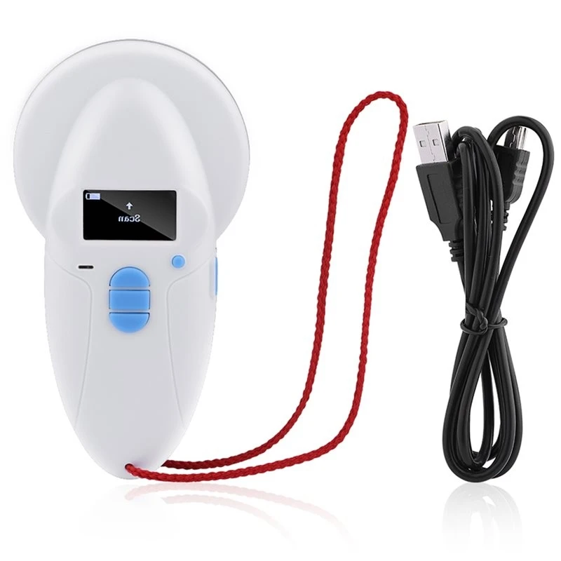 AB25-Chandheld Rechargeable Animal Chip ID Pet Reader For Microchip RFID Scanner Fast Reading Easy Operate Use