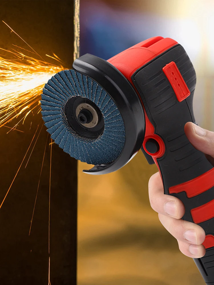 16.8V Brush Angle Grinder 19500RPM Electric Polisher Wireless Mini Polisher Handheld Small Electric Angle Grinder Diamond Cuttin