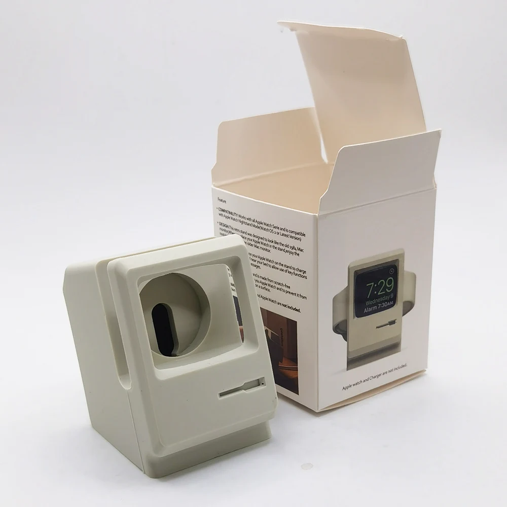 Desktop-Halter für Apple Watch, Ladeständer, Retro-Computer-Muster, Ladestation für iWatch 8, 7, 6, 5, 4, 3, 2, SE, Silikon-Dock – Detail 26