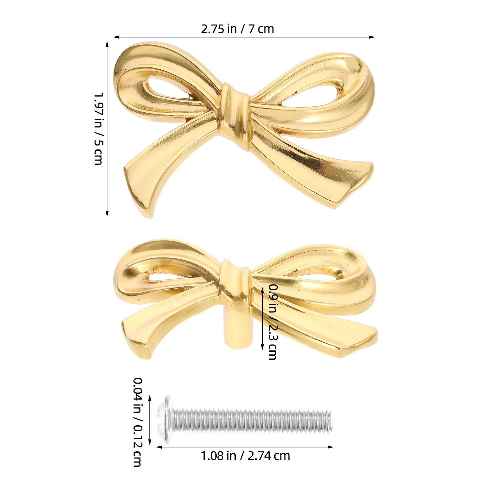

Brass Cabinet Knob Bowknot Design Metal Drawer Pull Handle For Kitchen Bathroom Wardrobe Furniture Cupboard Decorative