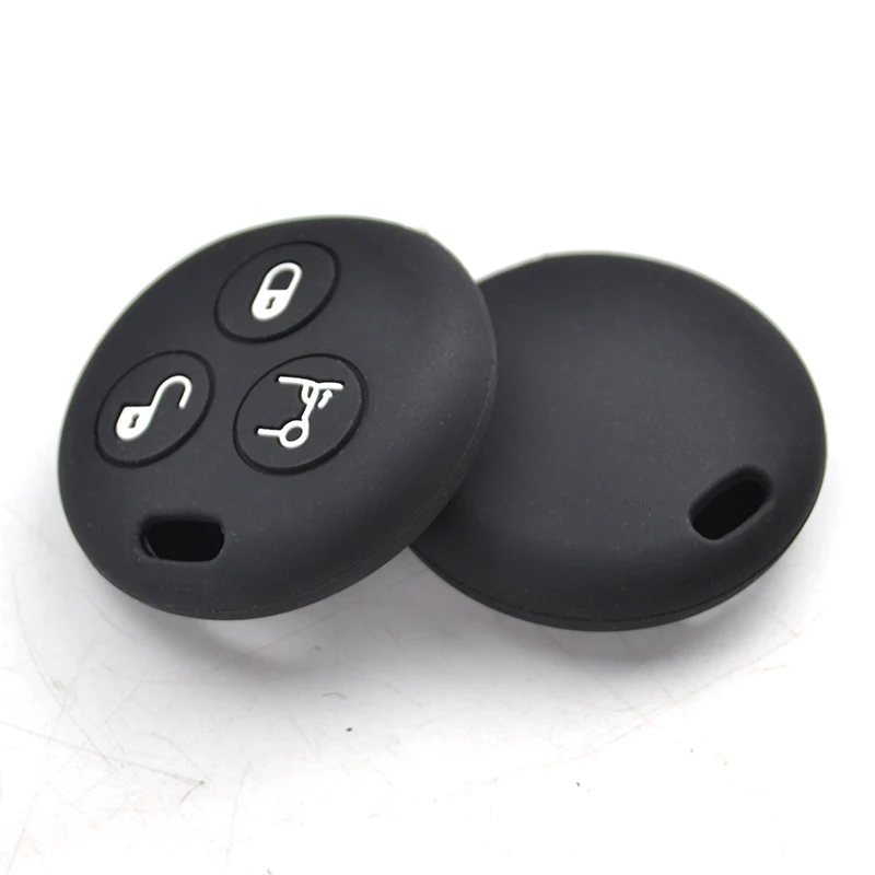 For Smart Fortwo City Roadster Forfour Silicone Car Key Case Cover Keyless Fob Shell Skin Keyring Key Chain Holder Protector