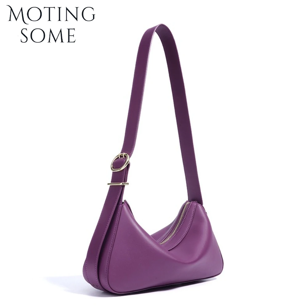 

Motingsome Genuine Grade Woman Bags Shoulder Underarm Saddle Bag 2025 New in Messenger Bag Cowhide Fashion Summer Bag Purse