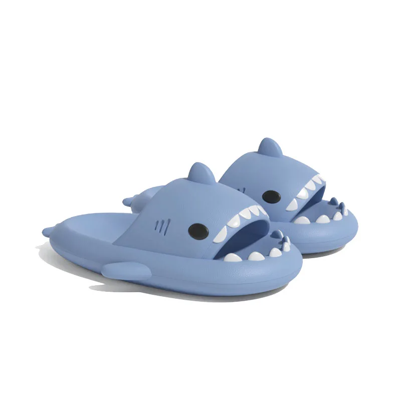 Shevalues Lovely Kids Shark Slippers Children Summer Beach Shark Sandals Comfort Soft Flats Slides Boys Girls Home Bath Slippers