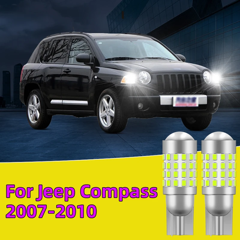 2PCS For Jeep Compass 2007-2010 2008 2009 Clearance Lights side marker position Signal Lamp width light Car T10 Led Traffic Bulb