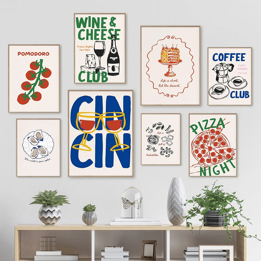 Art Craft Kitchen - ملصقات جدارية فنية عصرية بتصميمات ملونة