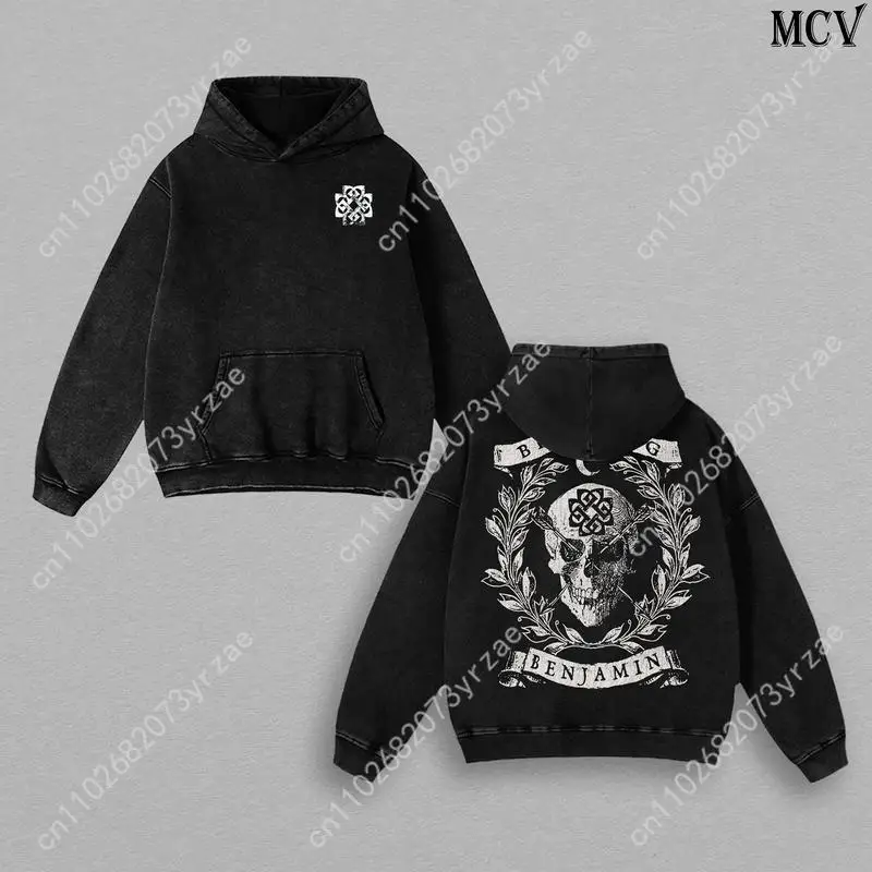 

Breaking Benjamin Retro Wash Hoodie Super Soft Sweatshirt Mens Womens Pullover Fashion Sweatshirts Breathable Vintage Tops