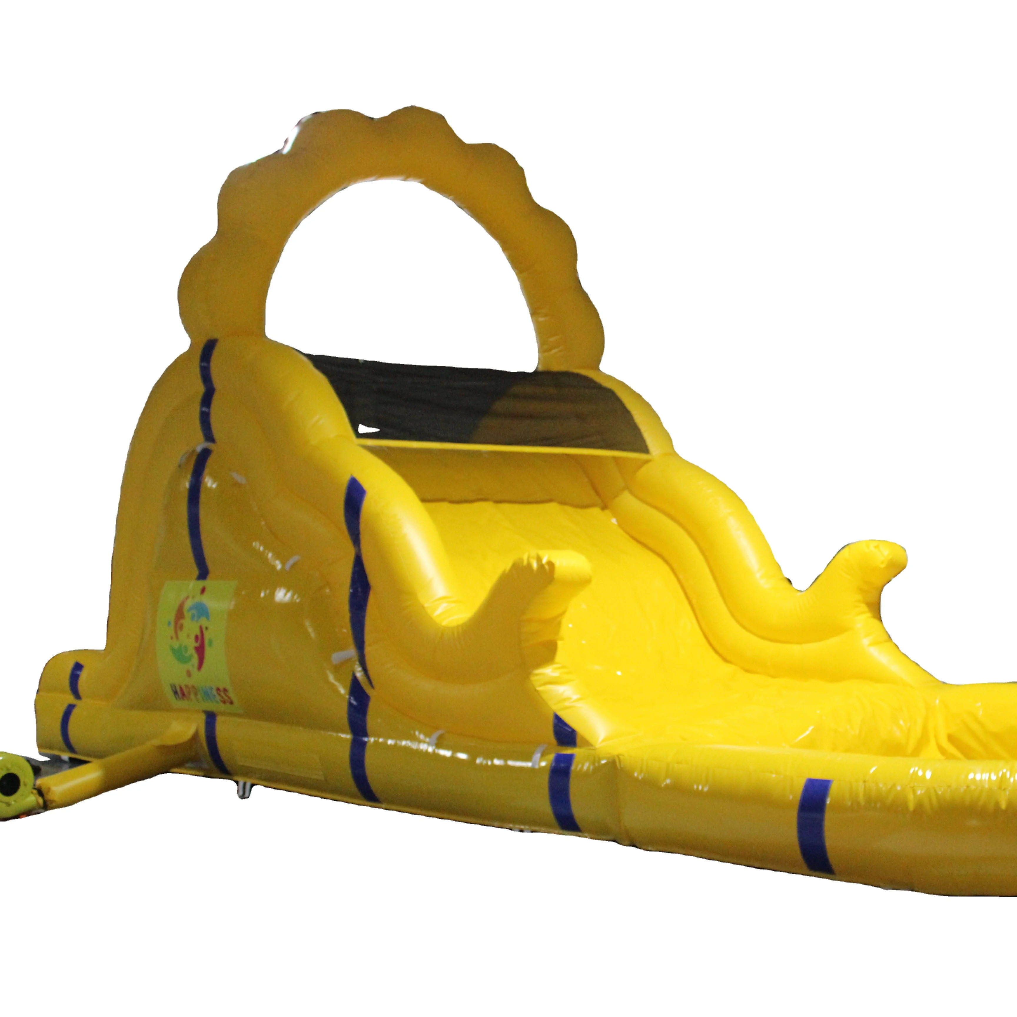 //2023 Commercial Large Adult Size Fire Yellow Slide Inflatable Water Slide With Pool For Sale