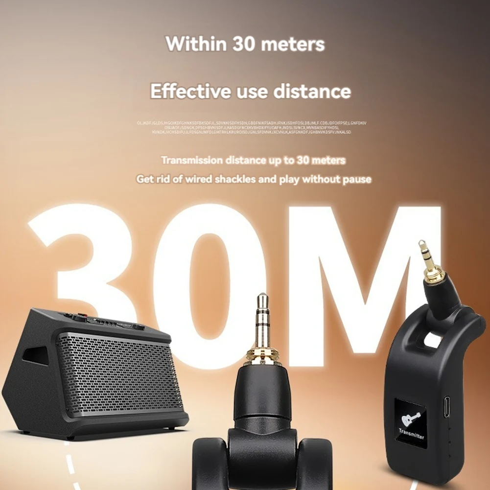 【A44M】2.4Ghz Wireless Guitar Transmitter Receiver: Wireless Guitar System For Violin Keyboard Electronic Musical Instruments