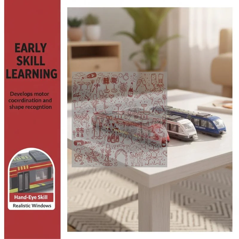 Alloy Subway Model Toy Sliding Simulation Metro Train Model Colorful Kids Educational Toy For Children Play Collection Gift